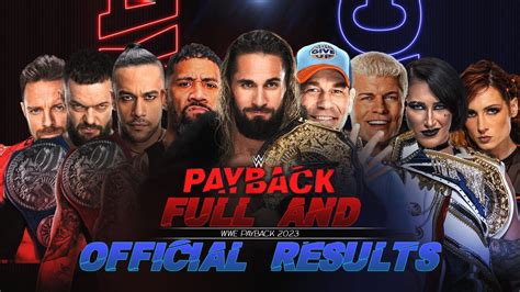 wwe payback 2023 results